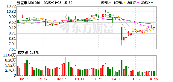 长胜证券 新巨丰：2024年净利润同比增长8.03% 拟10派0.58元